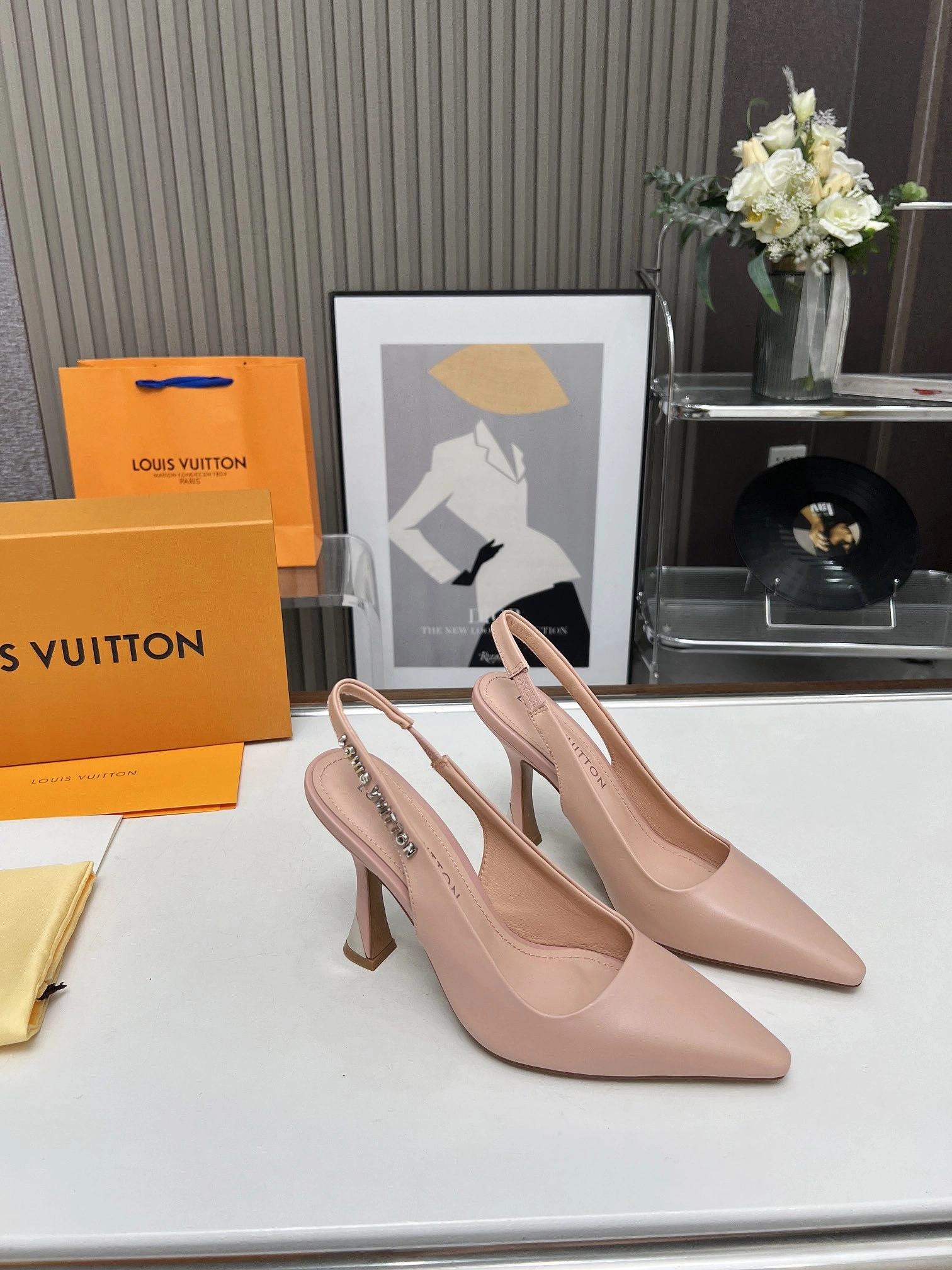 COCO-- 8V 1AB1GQ Calfskin sheepskin Heel height：9.5CM item:E-X158C1801
